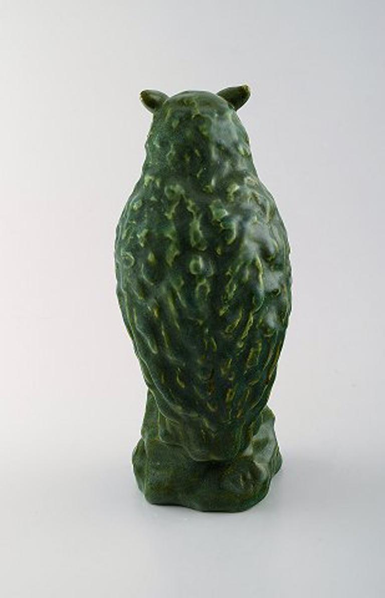 Scandinavian Modern Michael Andersen. Rare Owl in Glazed Stoneware, 1950s-1960s