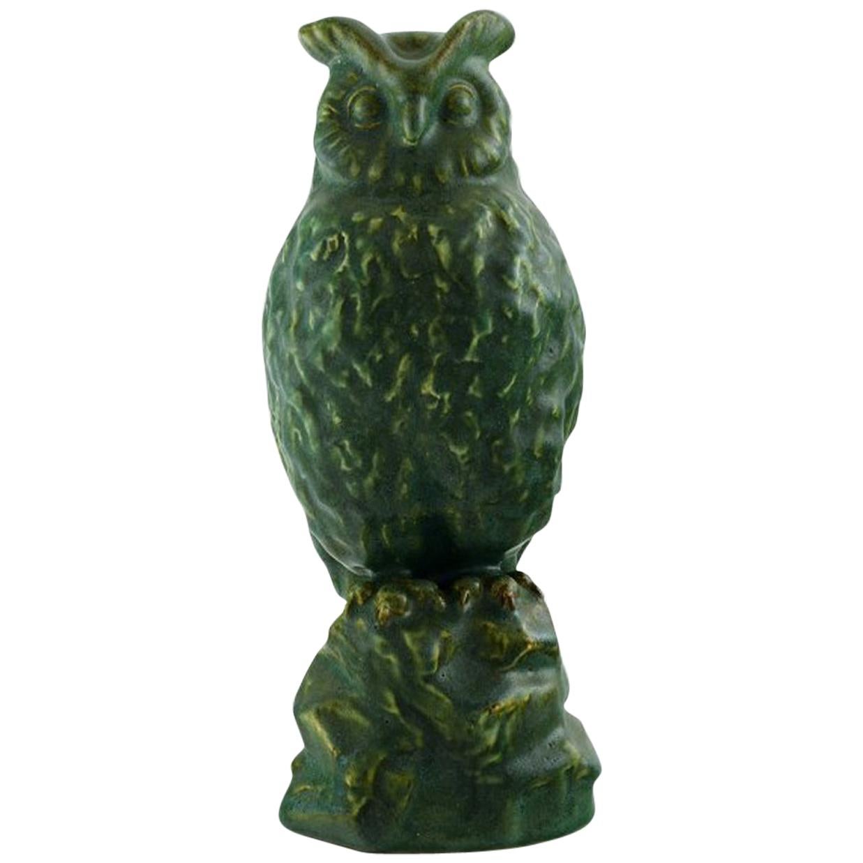 Michael Andersen. Rare Owl in Glazed Stoneware, 1950s-1960s