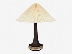 Michael Andersen & Søn, Brown Stoneware, Large Table Lamp, Denmark, 1960s