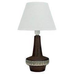 Michael Andersen & Søn, Brown Stoneware, Table Lamp, Denmark, 1960s