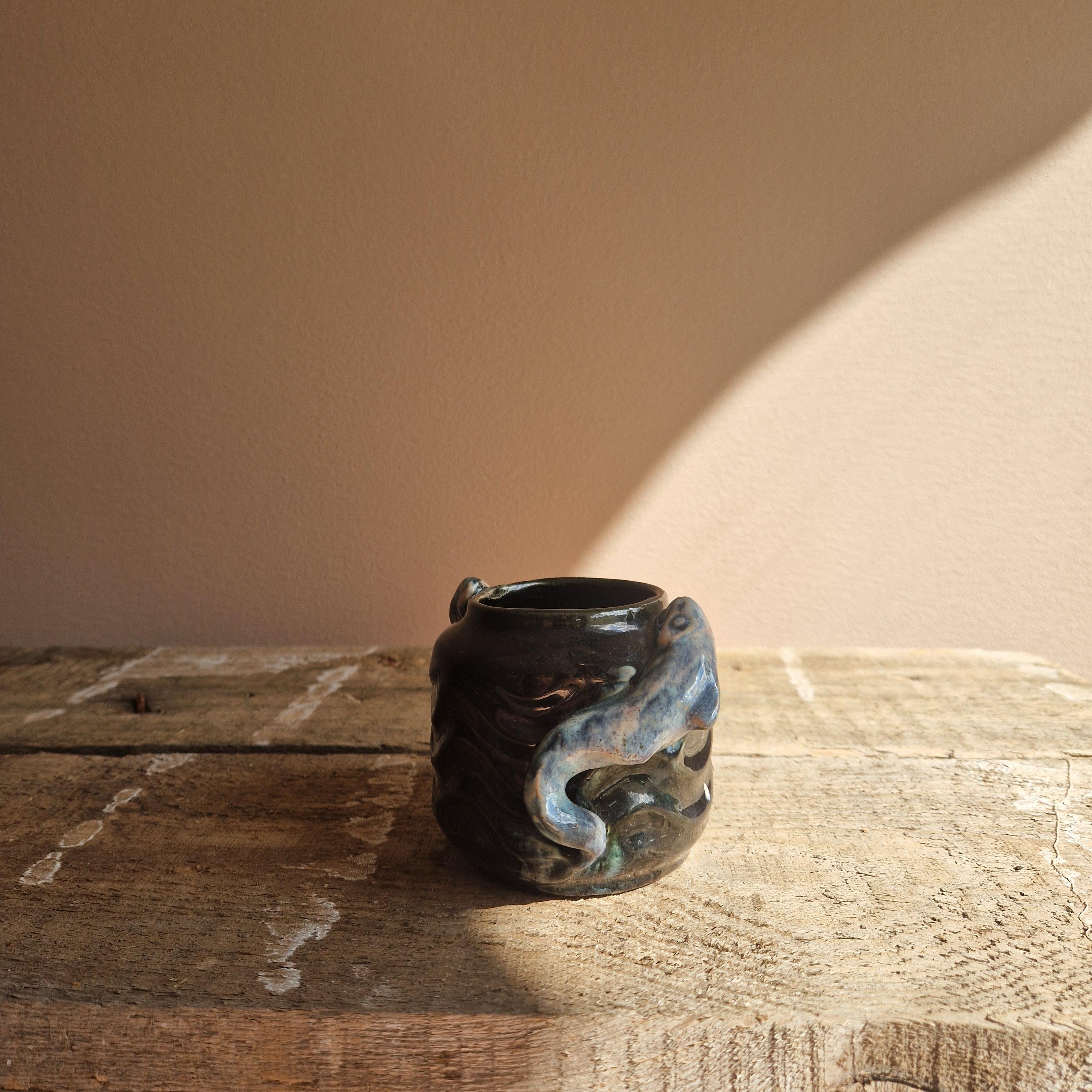 Début du 20ème siècle Michael Andersen & Son, Vase, Jugend, Denmark, stoneware en vente