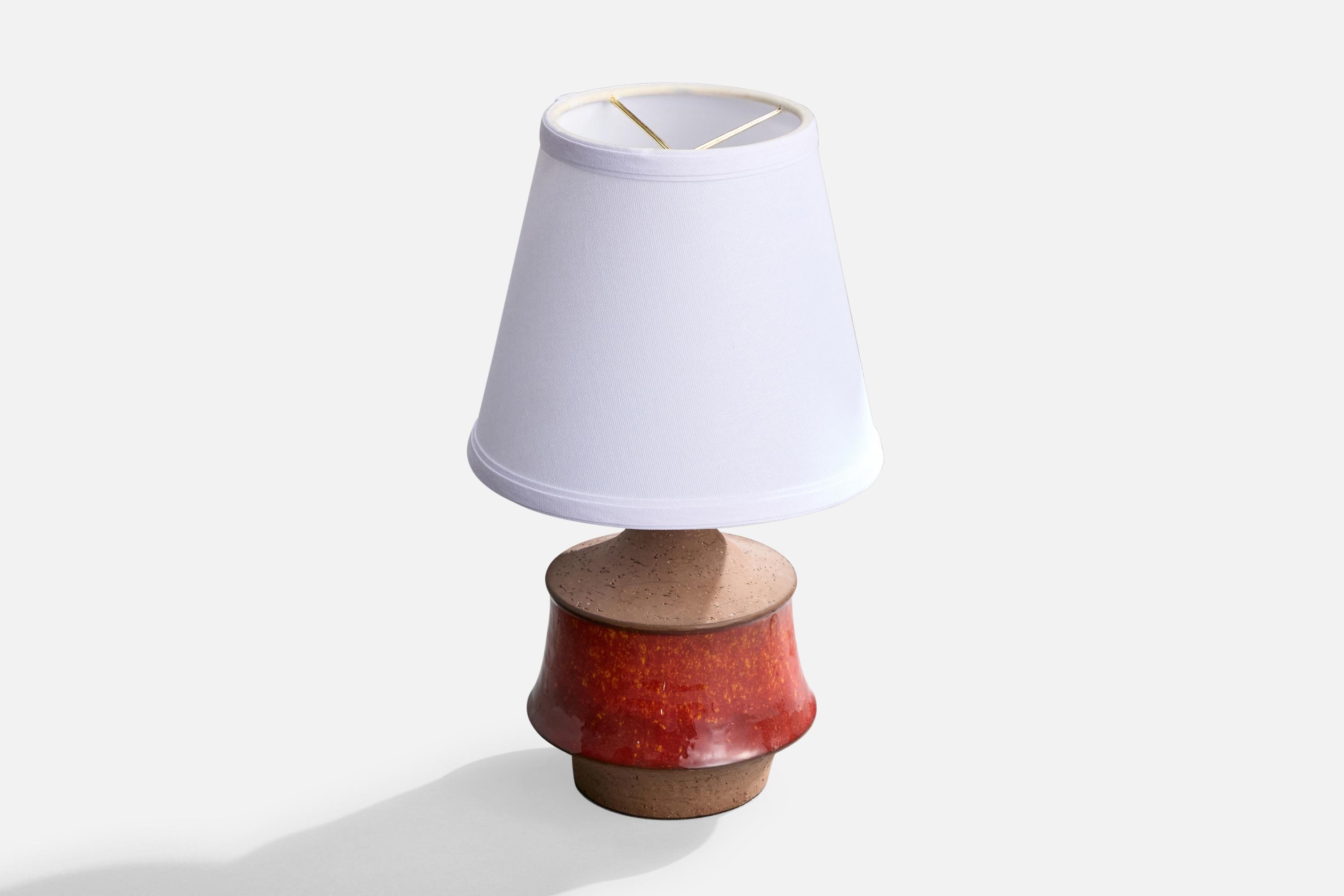 Mid-Century Modern Michael Andersen, Table Lamp, Stoneware, Denmark, 1960s For Sale