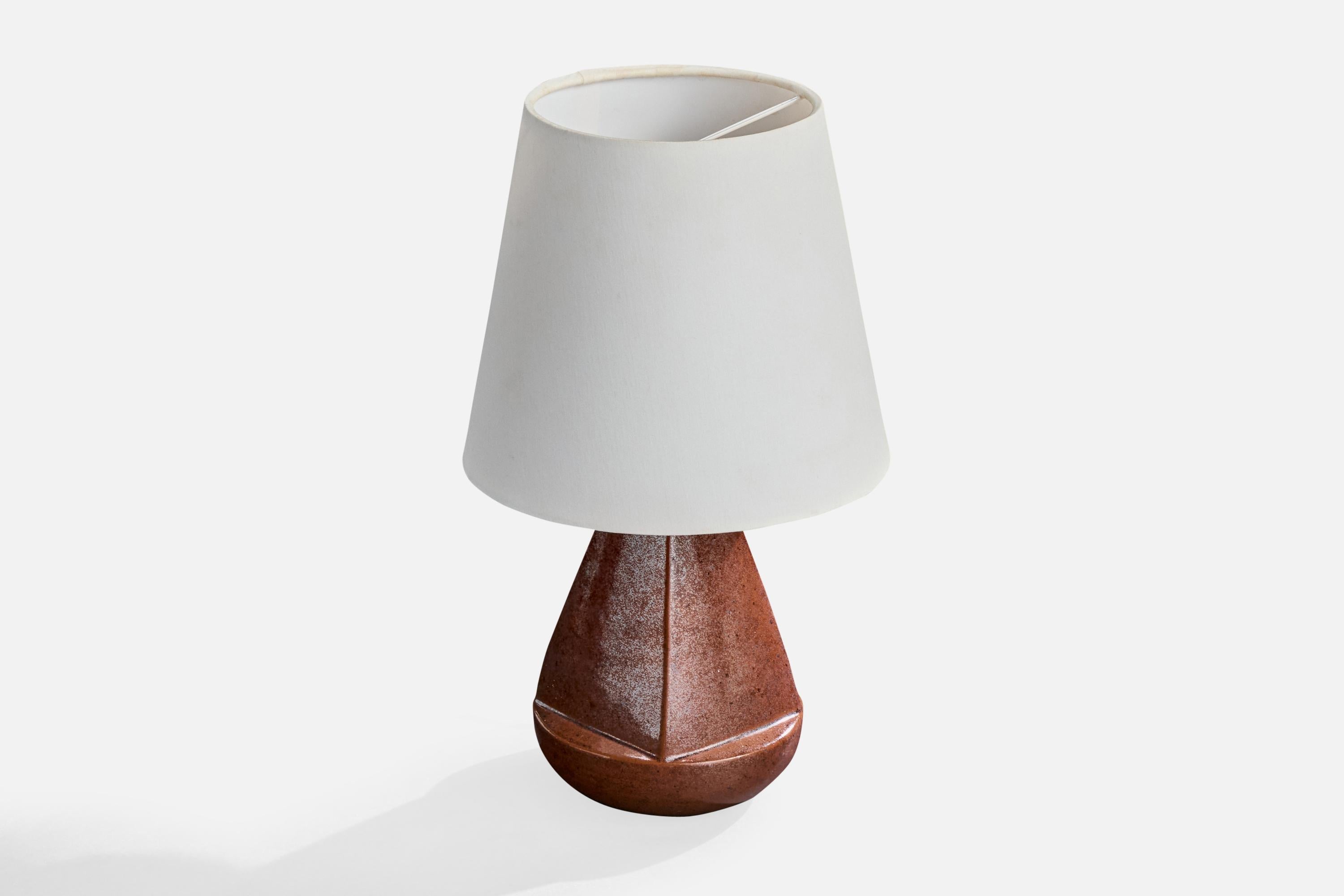 Mid-Century Modern Michael Andersen, Table Lamp, Stoneware, Denmark, 1960s For Sale