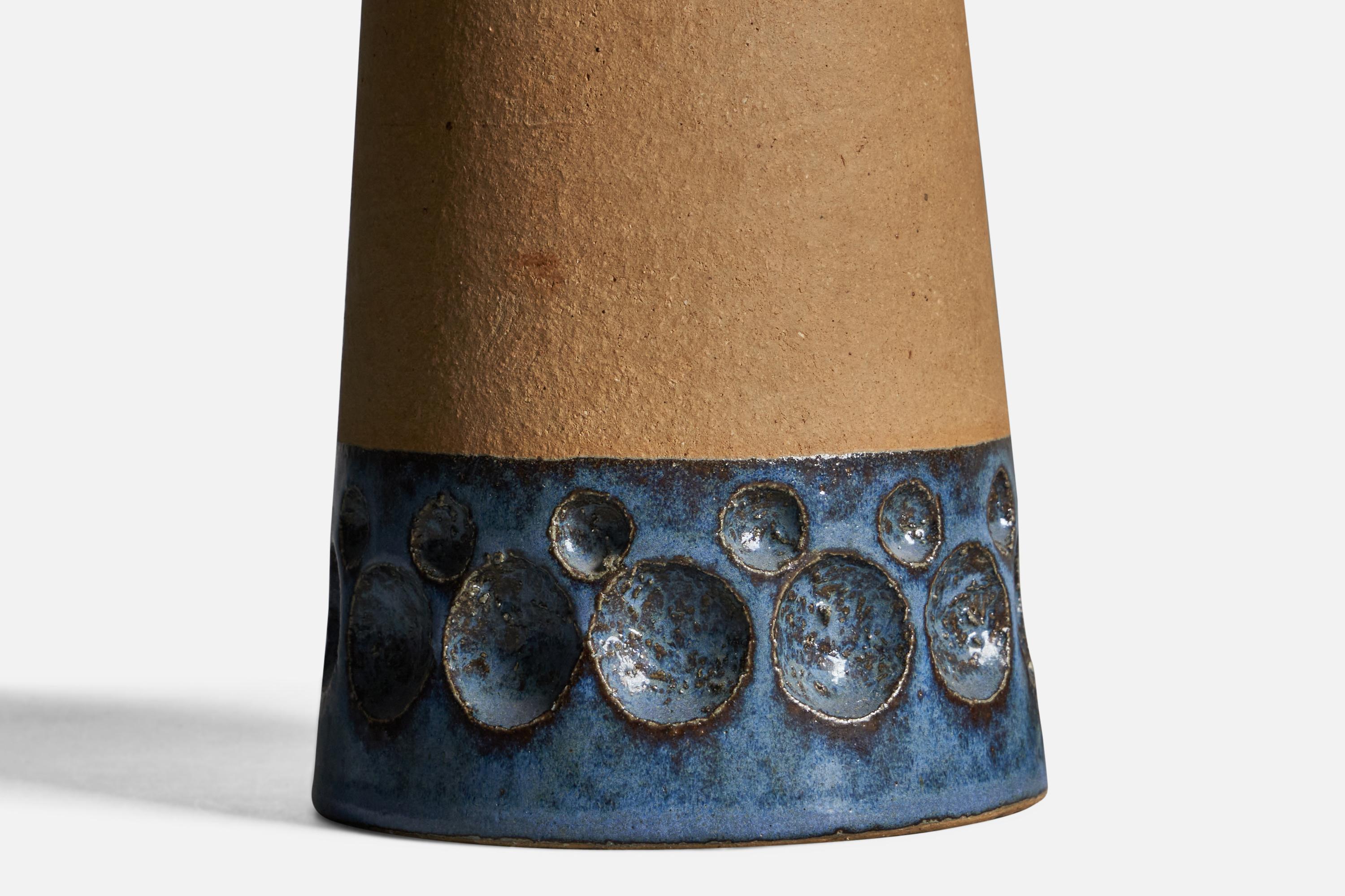 Danish Michael Andersen, Table Lamp, Stoneware, Denmark, 1960s For Sale