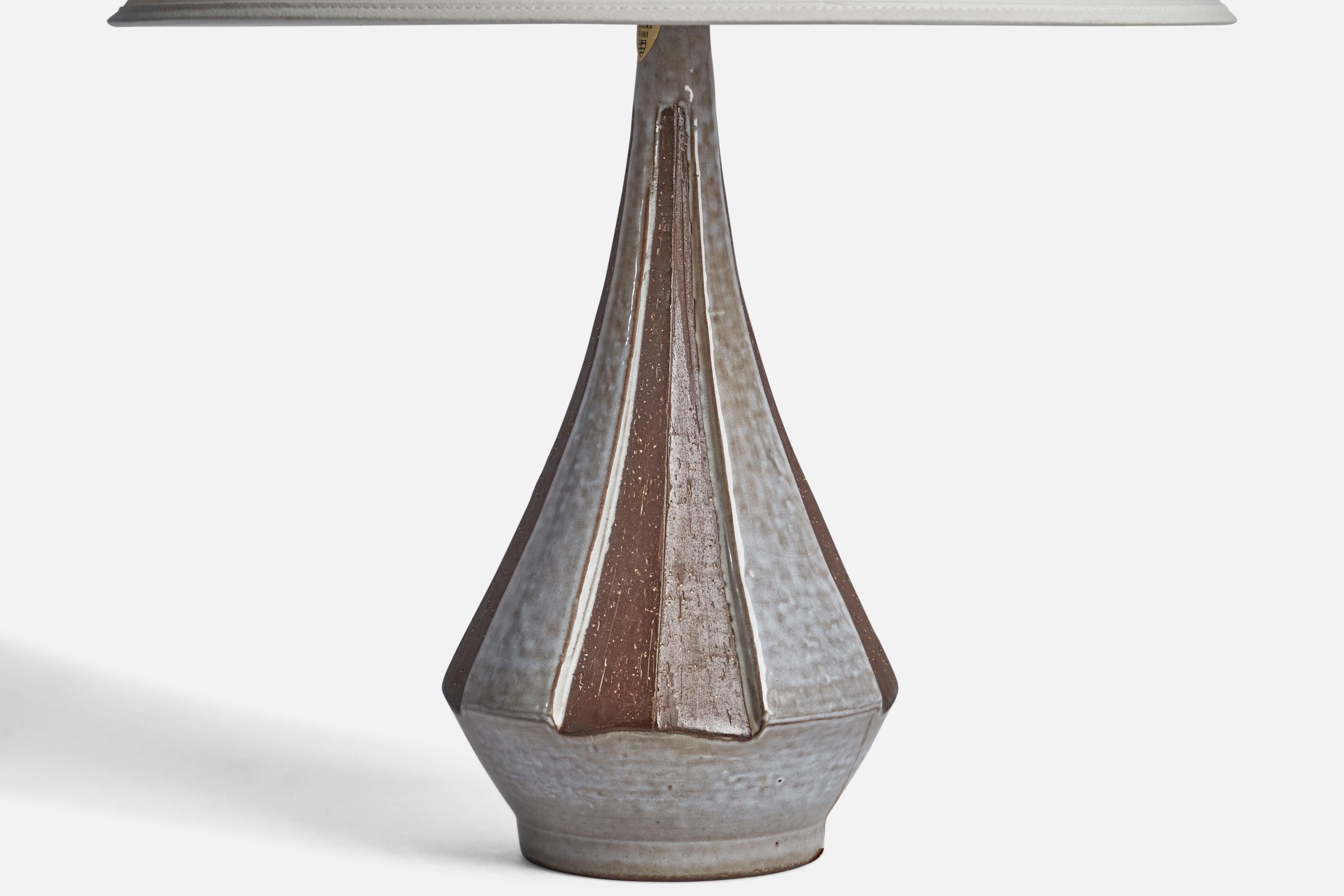 Danish Michael Andersen, Table Lamp, Stoneware, Denmark, 1960s For Sale