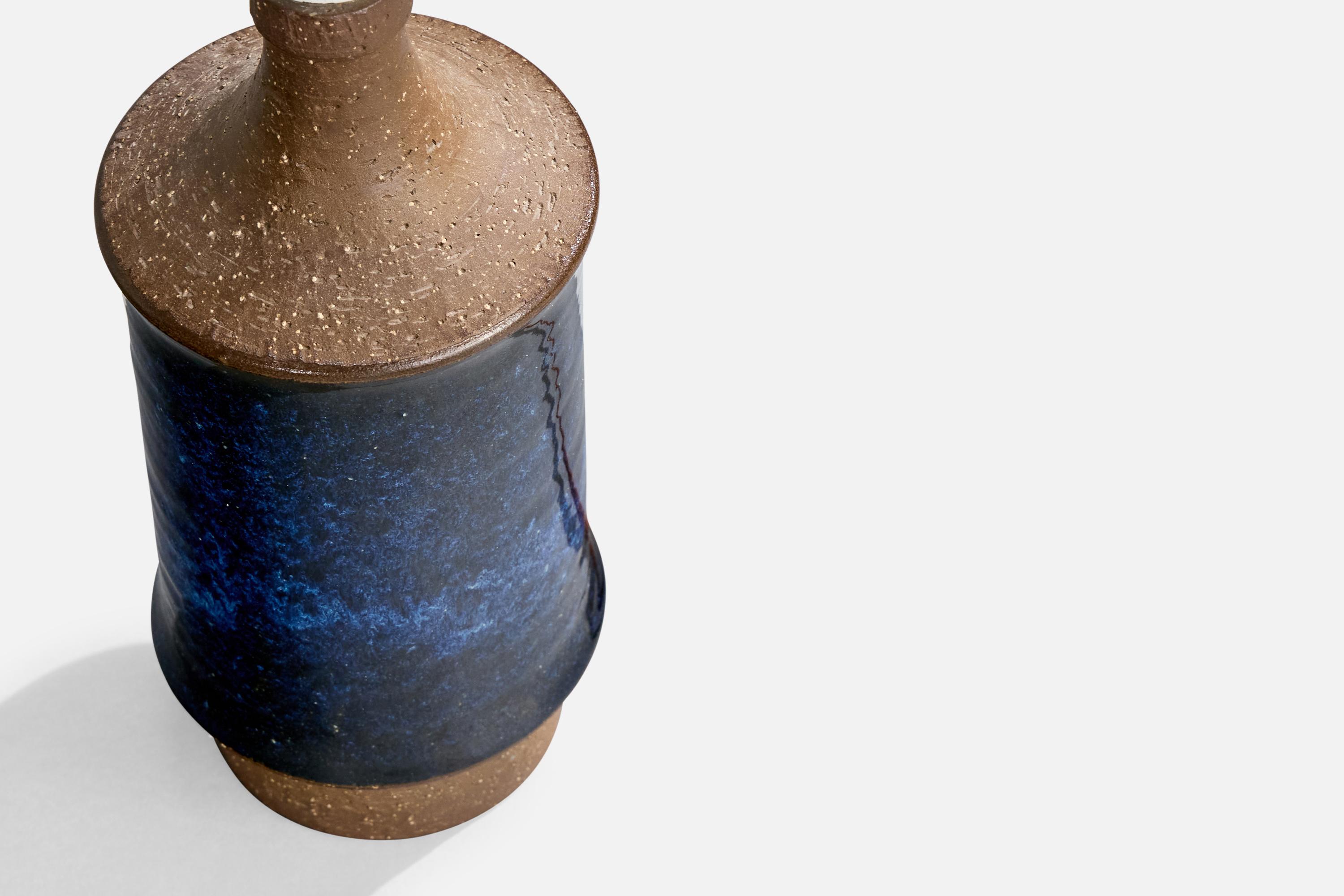 Danish Michael Andersen, Table Lamp, Stoneware, Denmark, 1960s For Sale