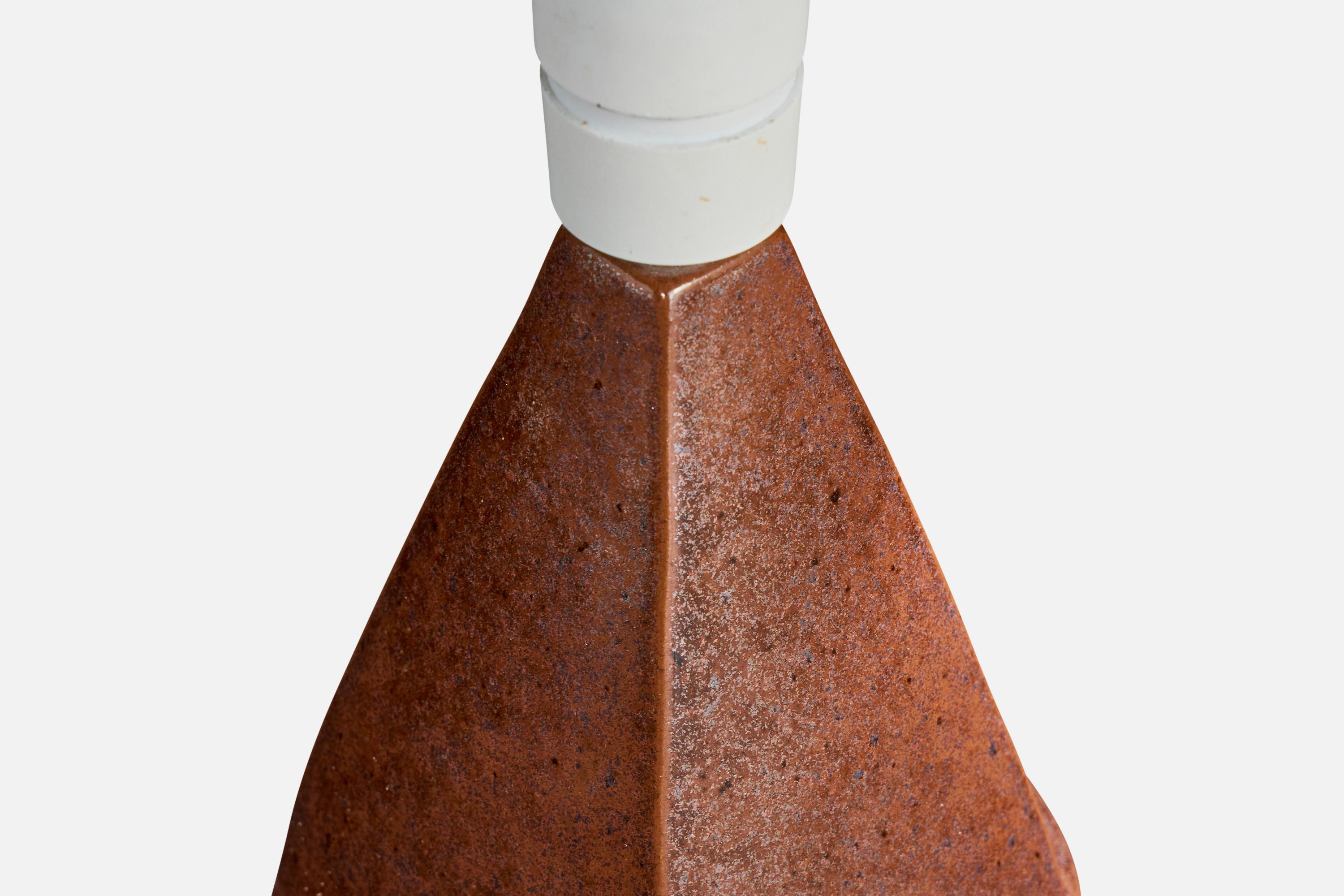 Danish Michael Andersen, Table Lamp, Stoneware, Denmark, 1960s For Sale