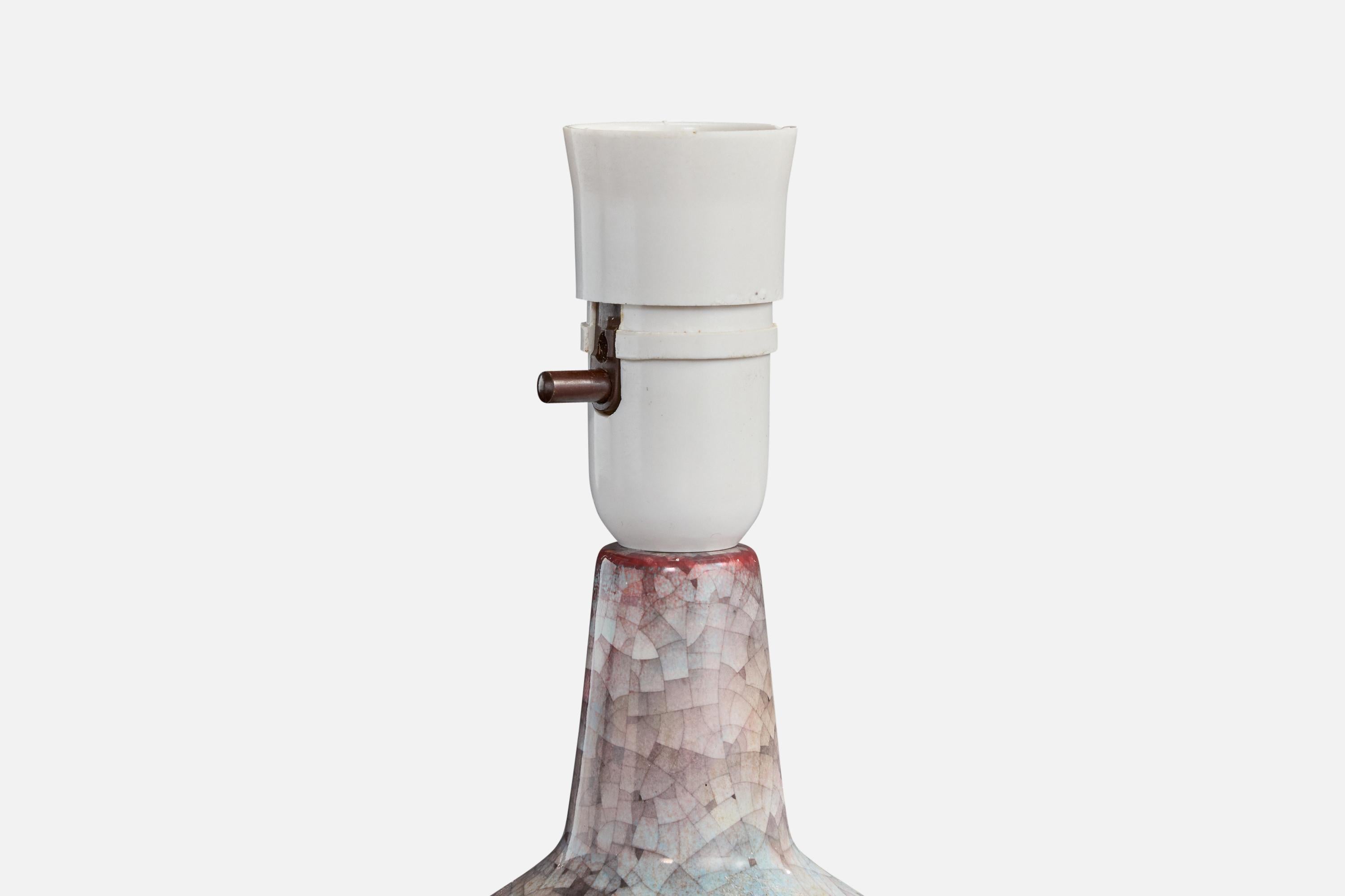 Michael Andersen, Table Lamp, Stoneware, Denmark, 1960s en Bueno estado para la venta en High Point, NC