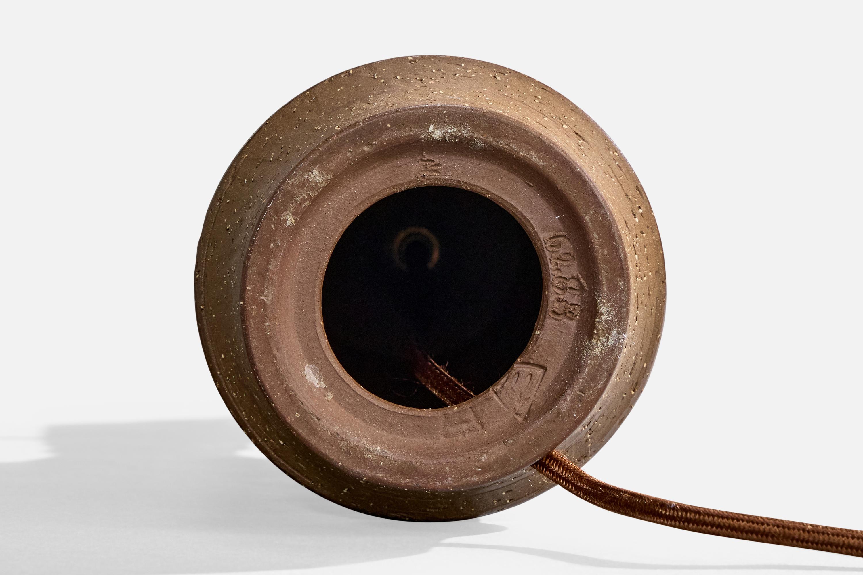 Michael Andersen, Table Lamp, Stoneware, Denmark, 1960s For Sale 1