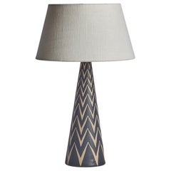 Michael Andersen, Tischlampe, Steingut, Dänemark, 1960er Jahre