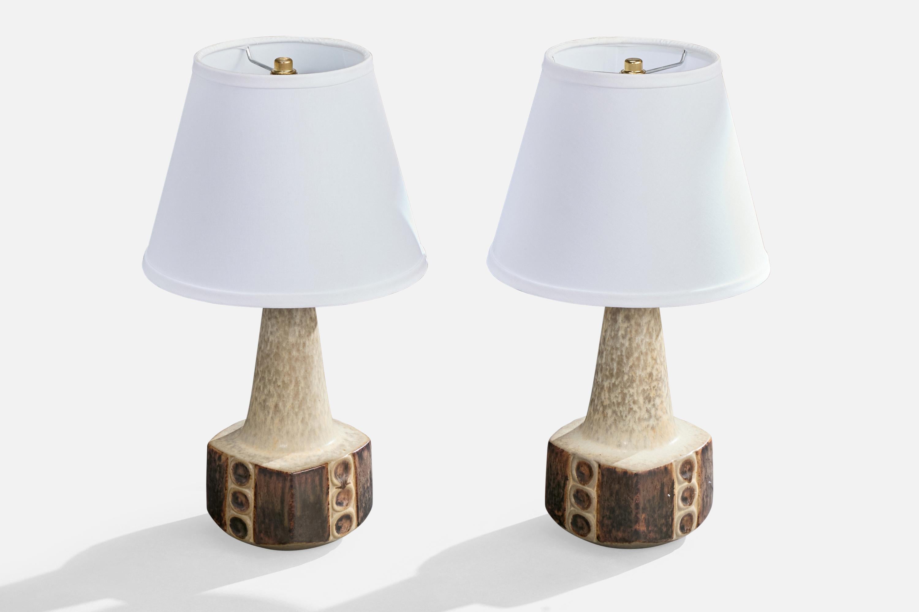 Mid-Century Modern Michael Andersen, lampes de table, grès, Danemark, années 1960 en vente