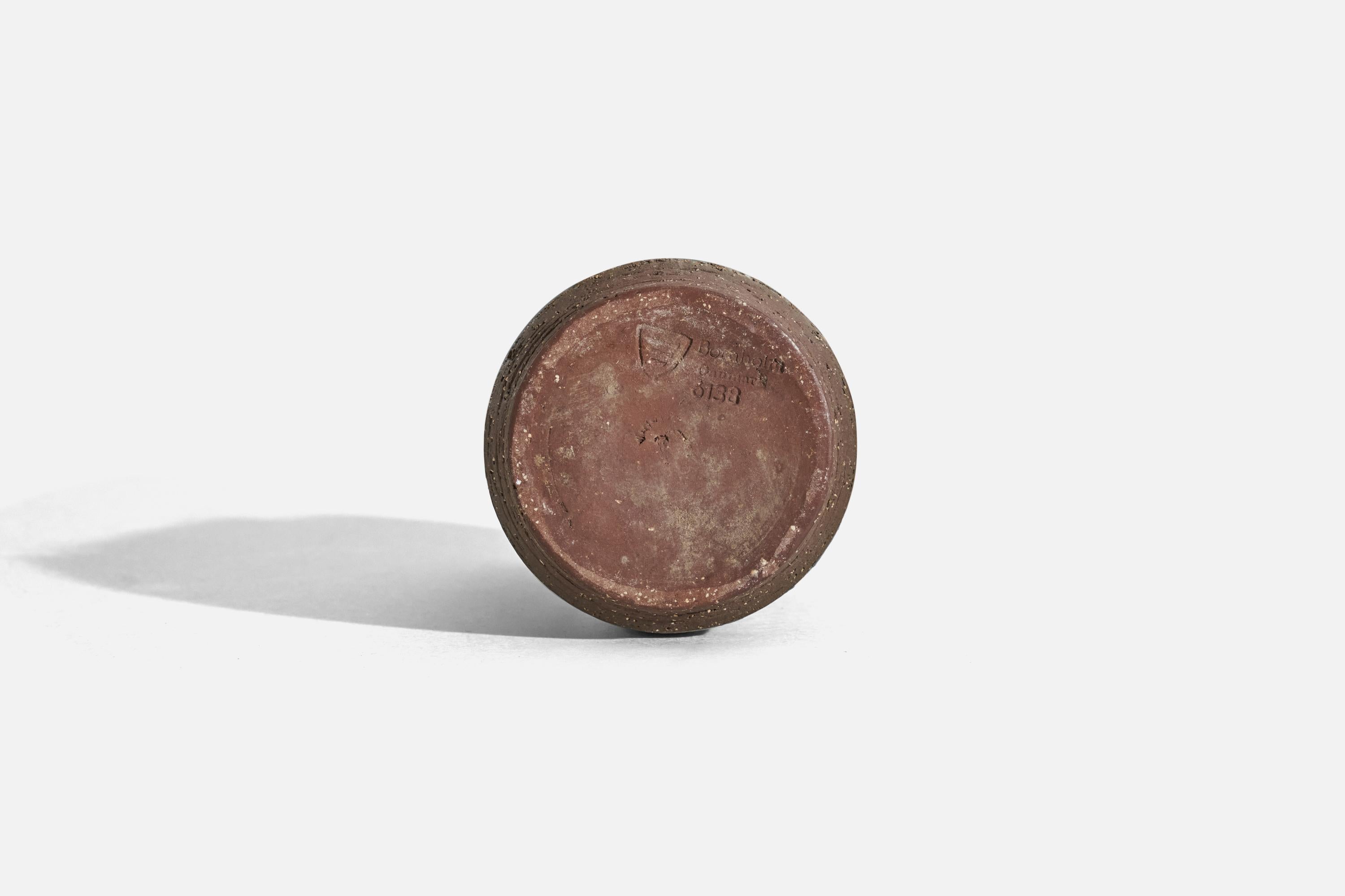 Metà XX secolo Michael Andersen, Vaso, Gres smaltato, Bornholm, Danimarca, anni '60 in vendita