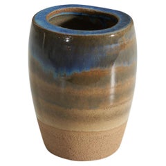 Michael Andersen, Vase, Glazed Stoneware, Bornholm, Denmark, 1960s