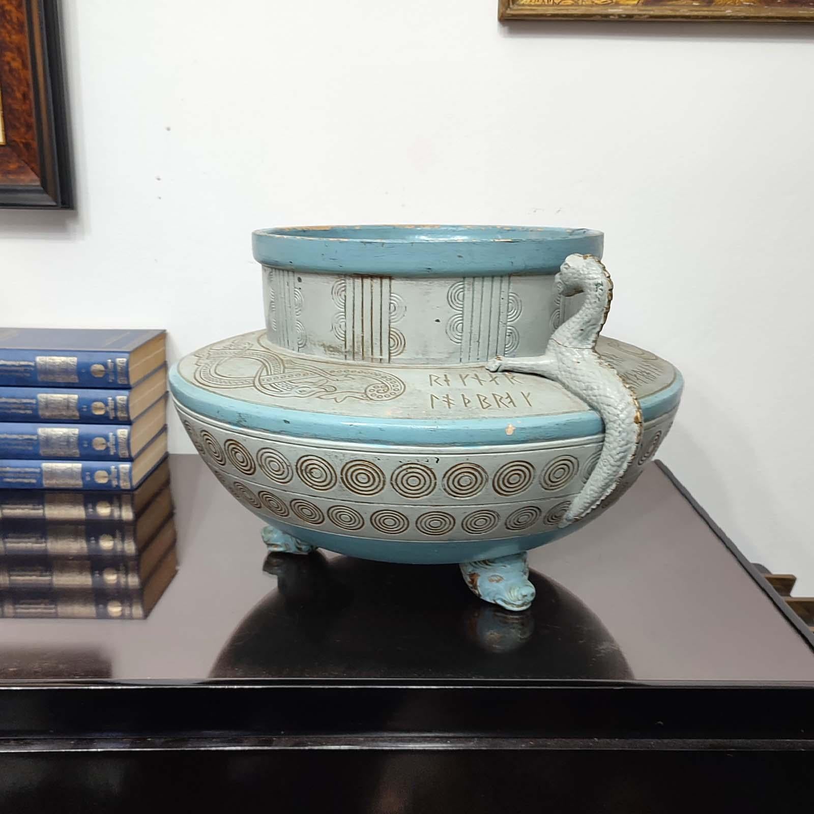 Michael Andersen, Very Large and Rare 'Old Nordic' Terracotta Planter For Sale 4