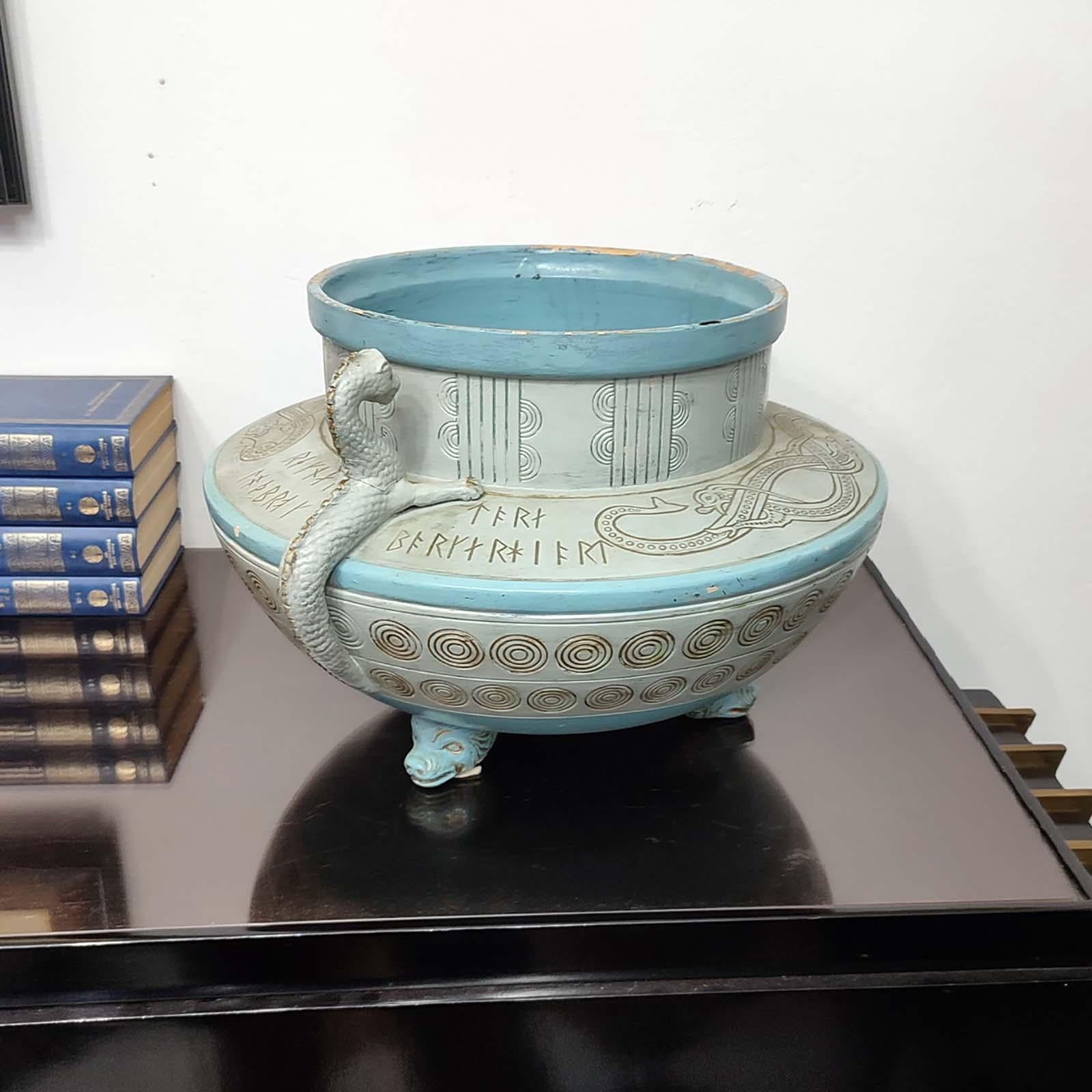 Michael Andersen, Very Large and Rare 'Old Nordic' Terracotta Planter For Sale 5