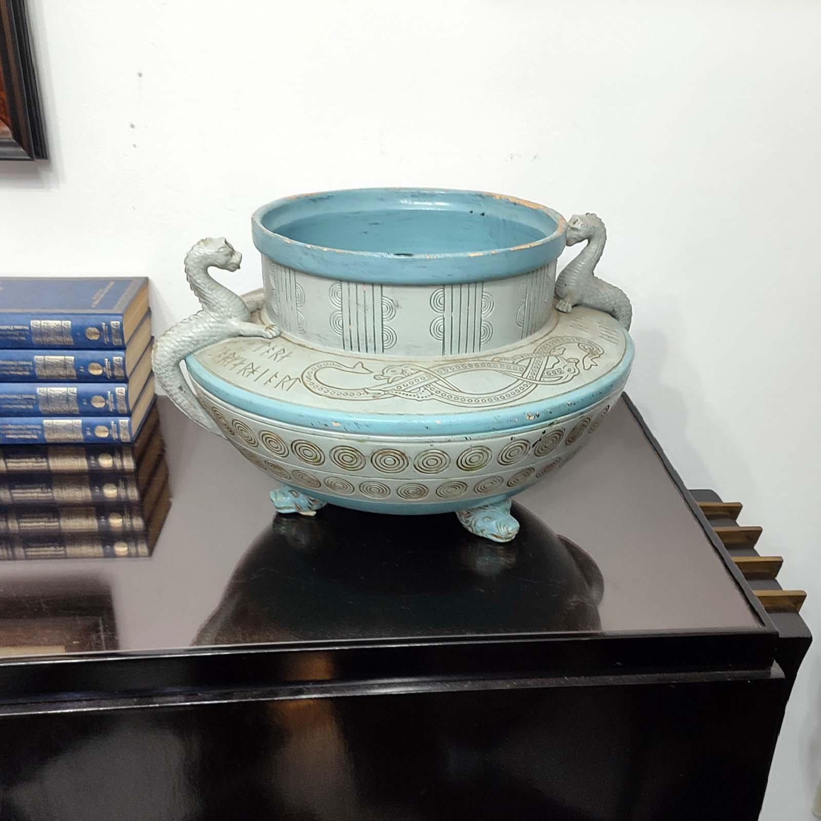 Michael Andersen, Very Large and Rare 'Old Nordic' Terracotta Planter For Sale 6