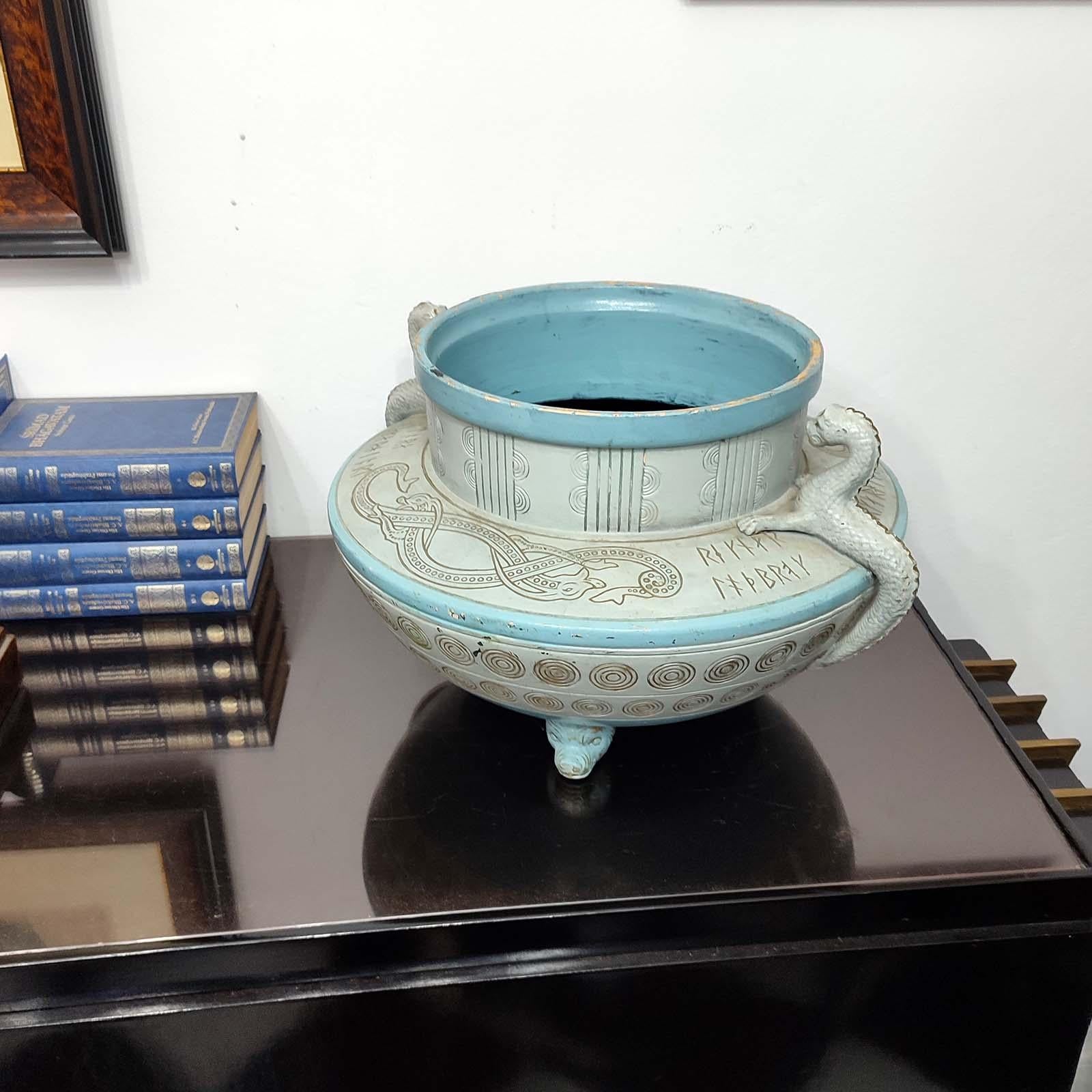 Michael Andersen, Very Large and Rare 'Old Nordic' Terracotta Planter For Sale 7