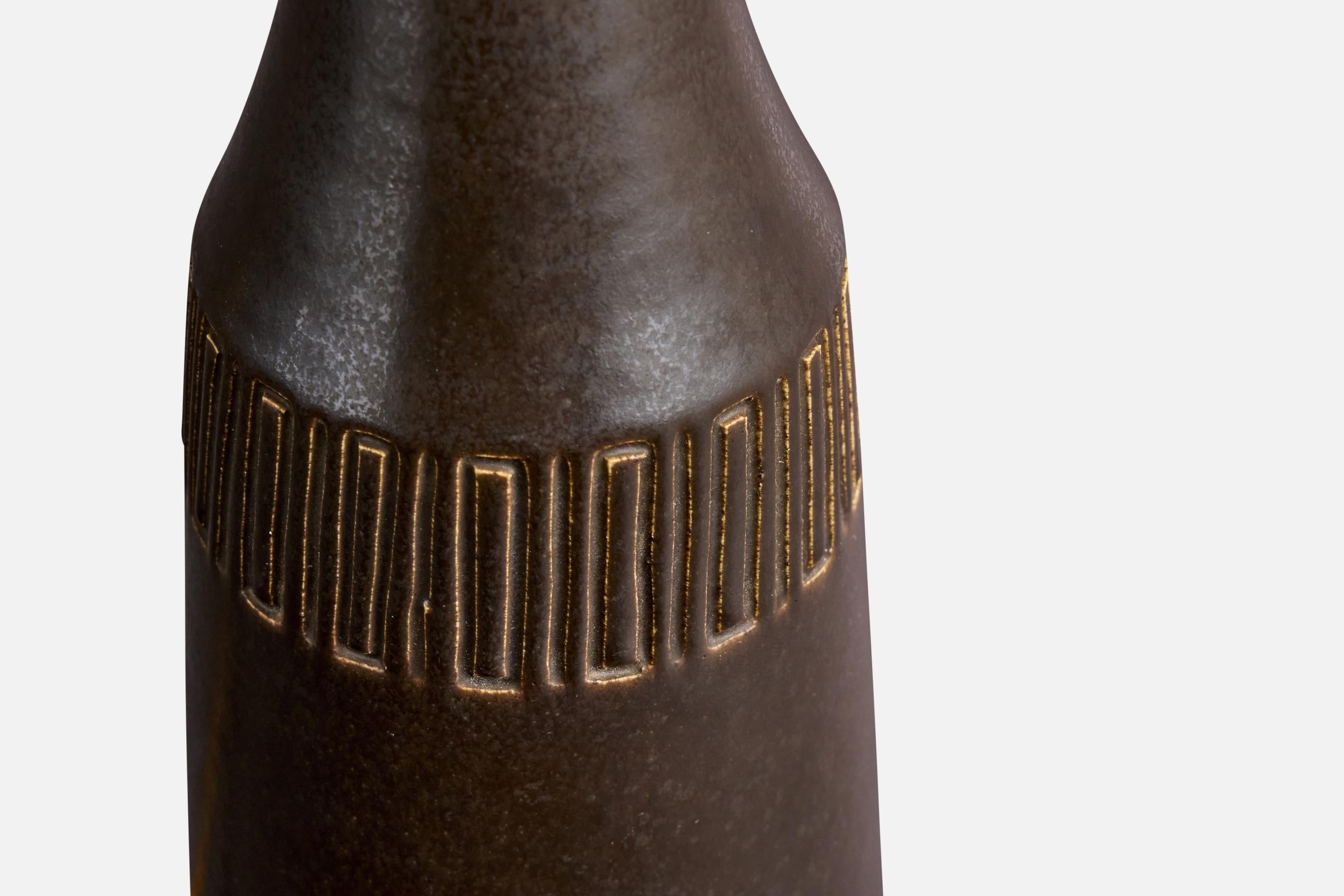 Michael Andersson, Table Lamp, Stoneware, Denmark, 1960s In Good Condition For Sale In High Point, NC