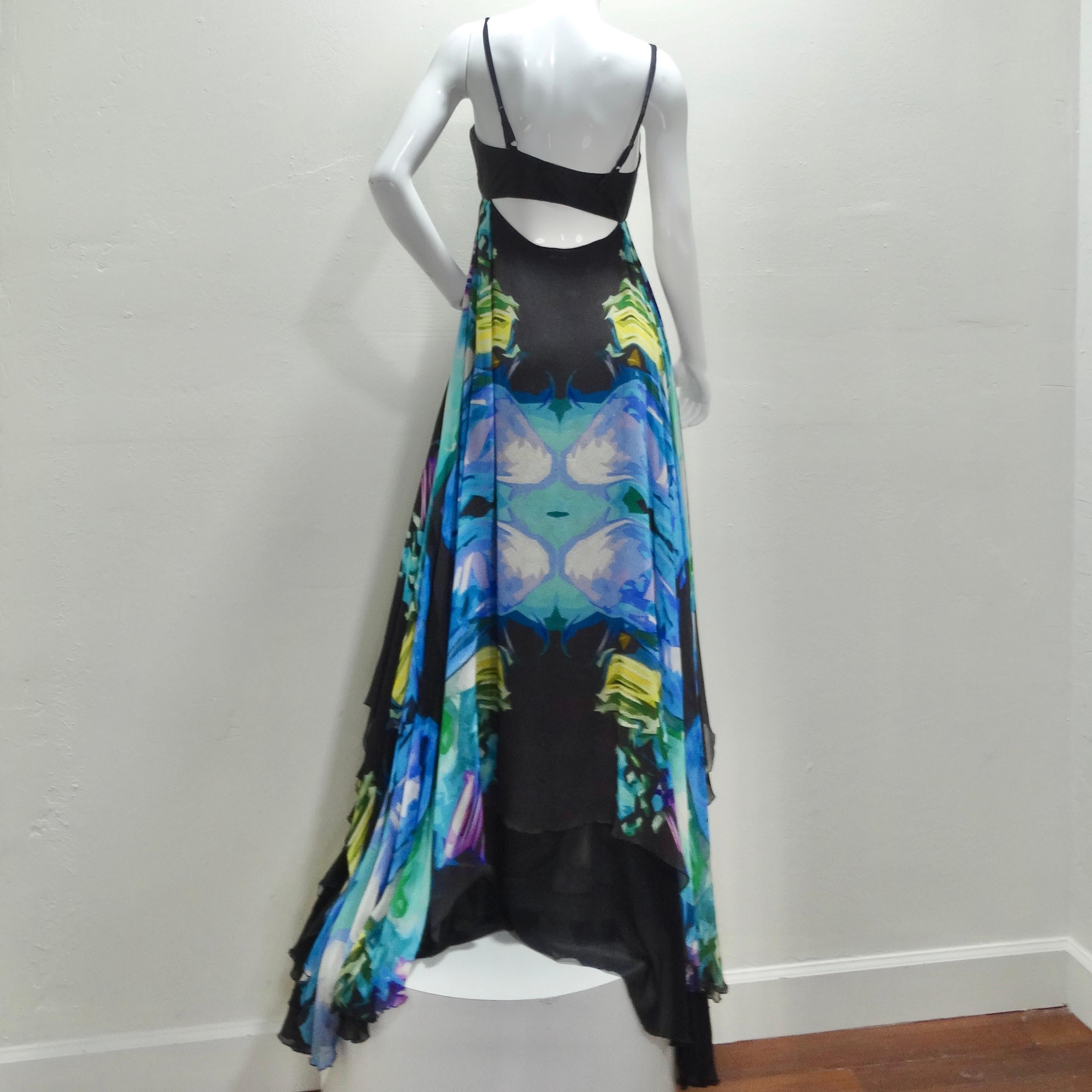 Michael Angel Multicolor Evening Gown For Sale 1