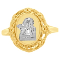 Michael Anthony Cherub-Ring aus 10 Karat Gelbgold