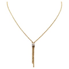 Michael Anthony 14K Gold Two-Tone 17" Y Drop Necklace 3.28g