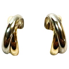 Michael Anthony 14K Gold Two-Tone Hoop Earrings