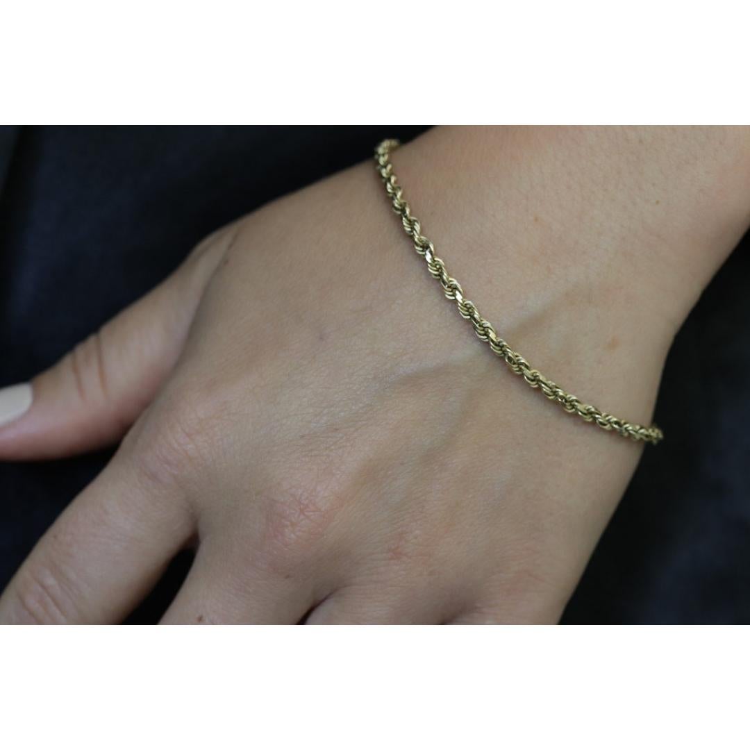 Michael Anthony MA Pulsera de cadena de cuerda de 14k en venta 1