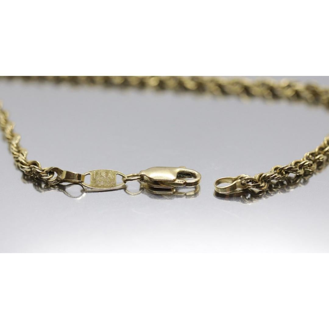 Michael Anthony MA Pulsera de cadena de cuerda de 14k en venta 2