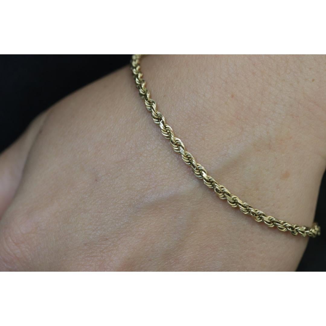 Michael Anthony MA Pulsera de cadena de cuerda de 14k en venta 4