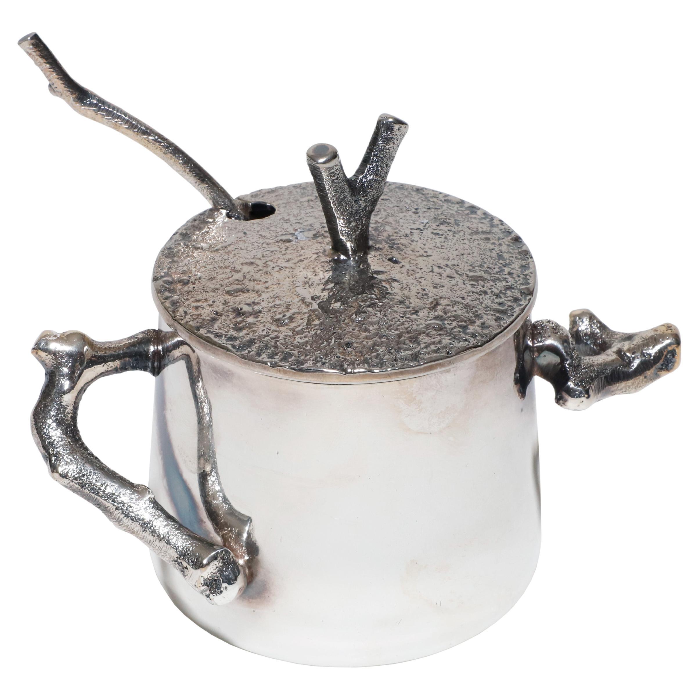 Michael Aram "Bark and Branch Collection" Sugar Bowl with Spoon