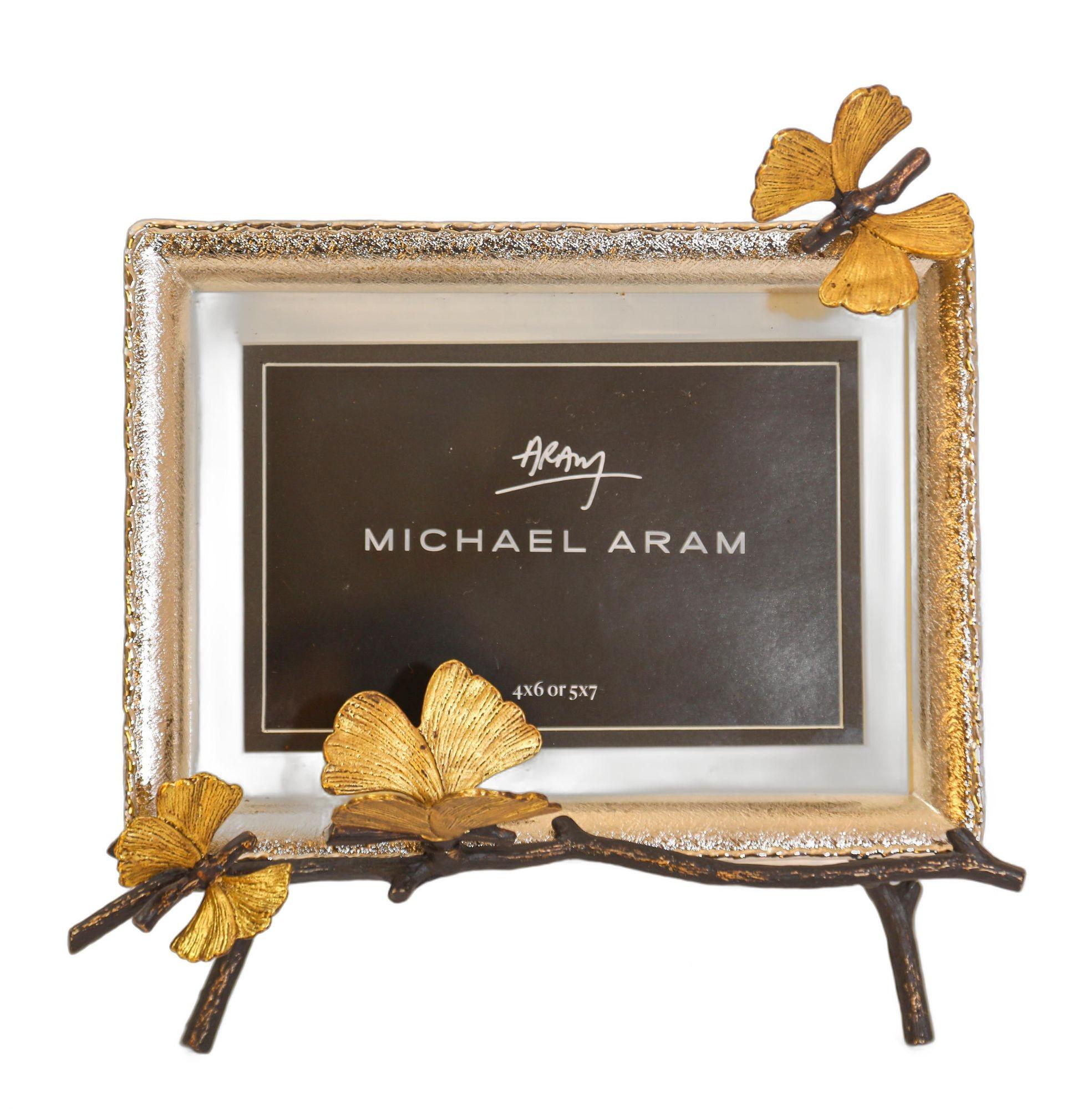 Michael Aram Butterfly Ginkgo Easel Photo Frame For Sale 2