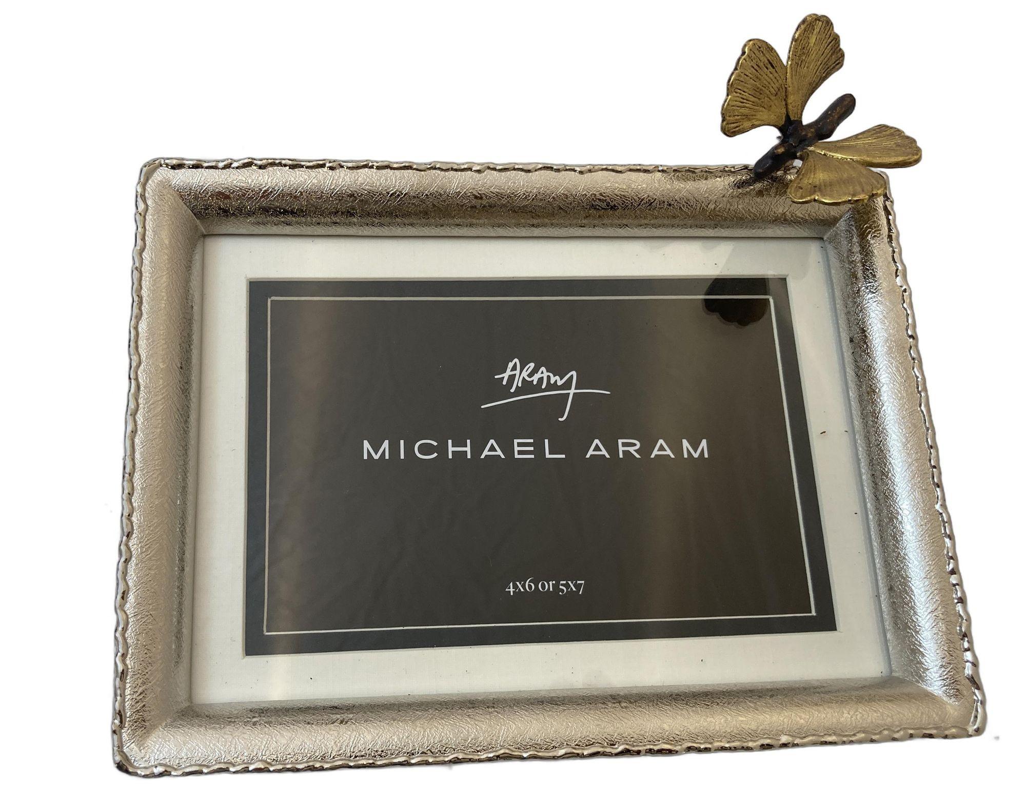 Michael Aram Butterfly Ginkgo Easel Photo Frame For Sale 4