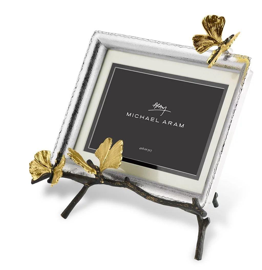 20th Century Michael Aram Butterfly Ginkgo Easel Photo Frame For Sale