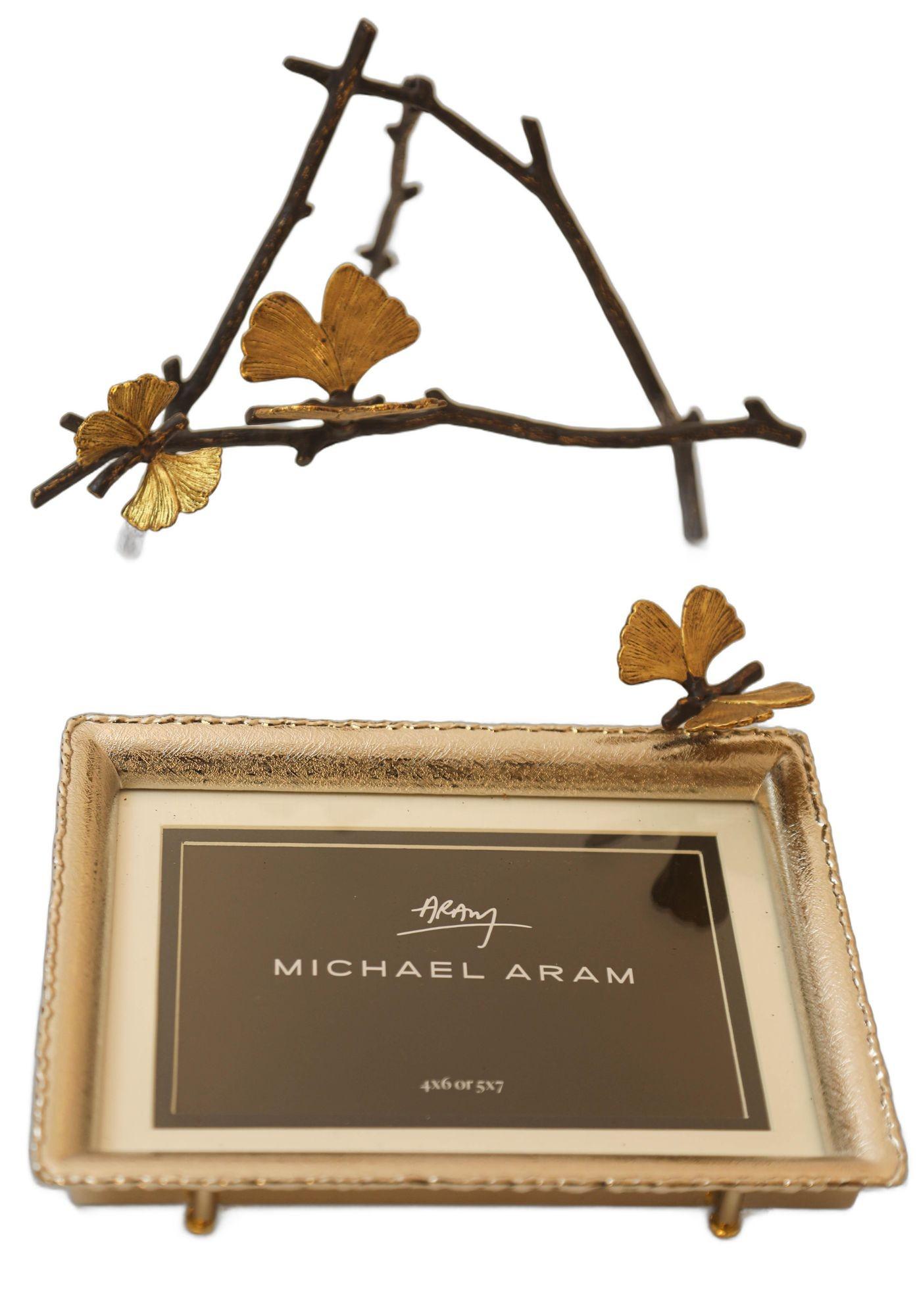 Michael Aram Butterfly Ginkgo Easel Photo Frame For Sale 1