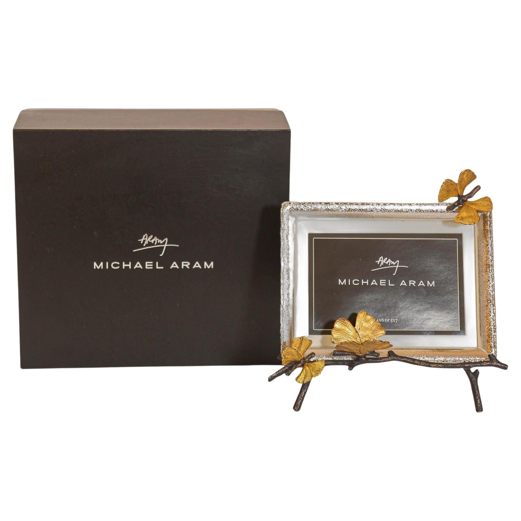 Michael Aram Butterfly Ginkgo Easel Photo Frame For Sale