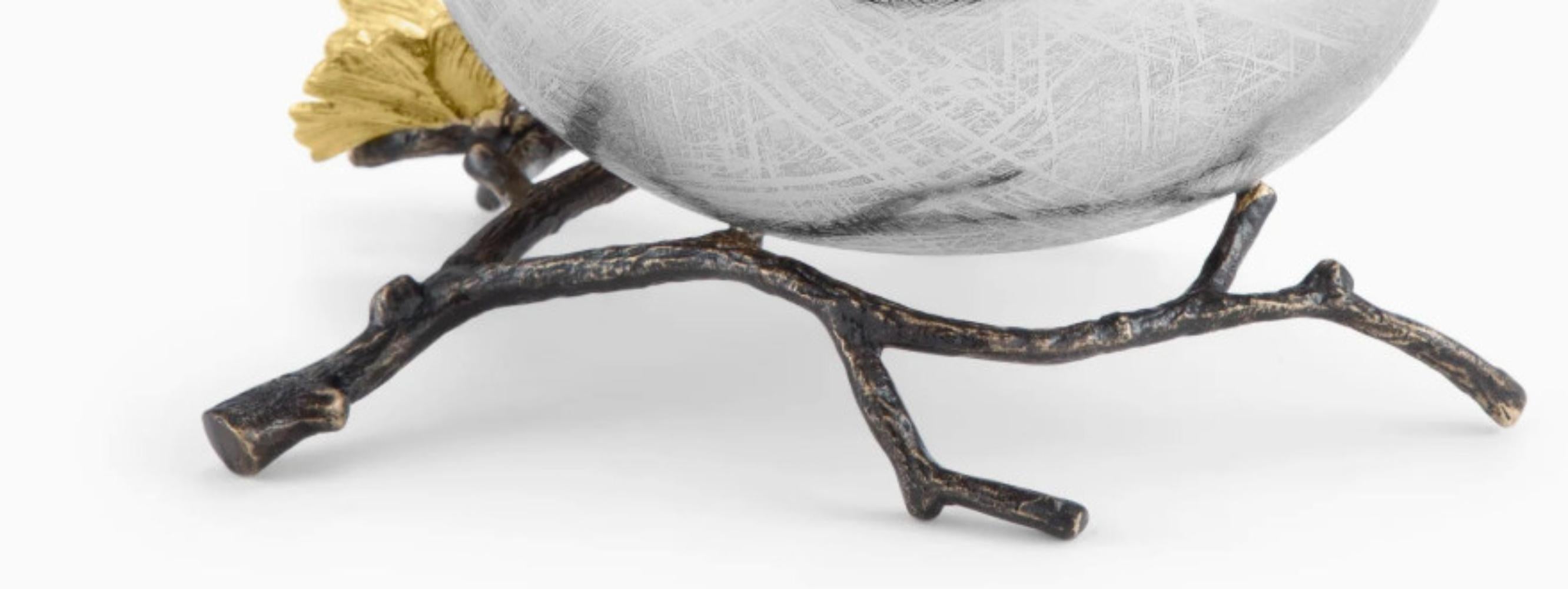 Michael Aram Bol en argent avec papillon et ginkgo en vente 7