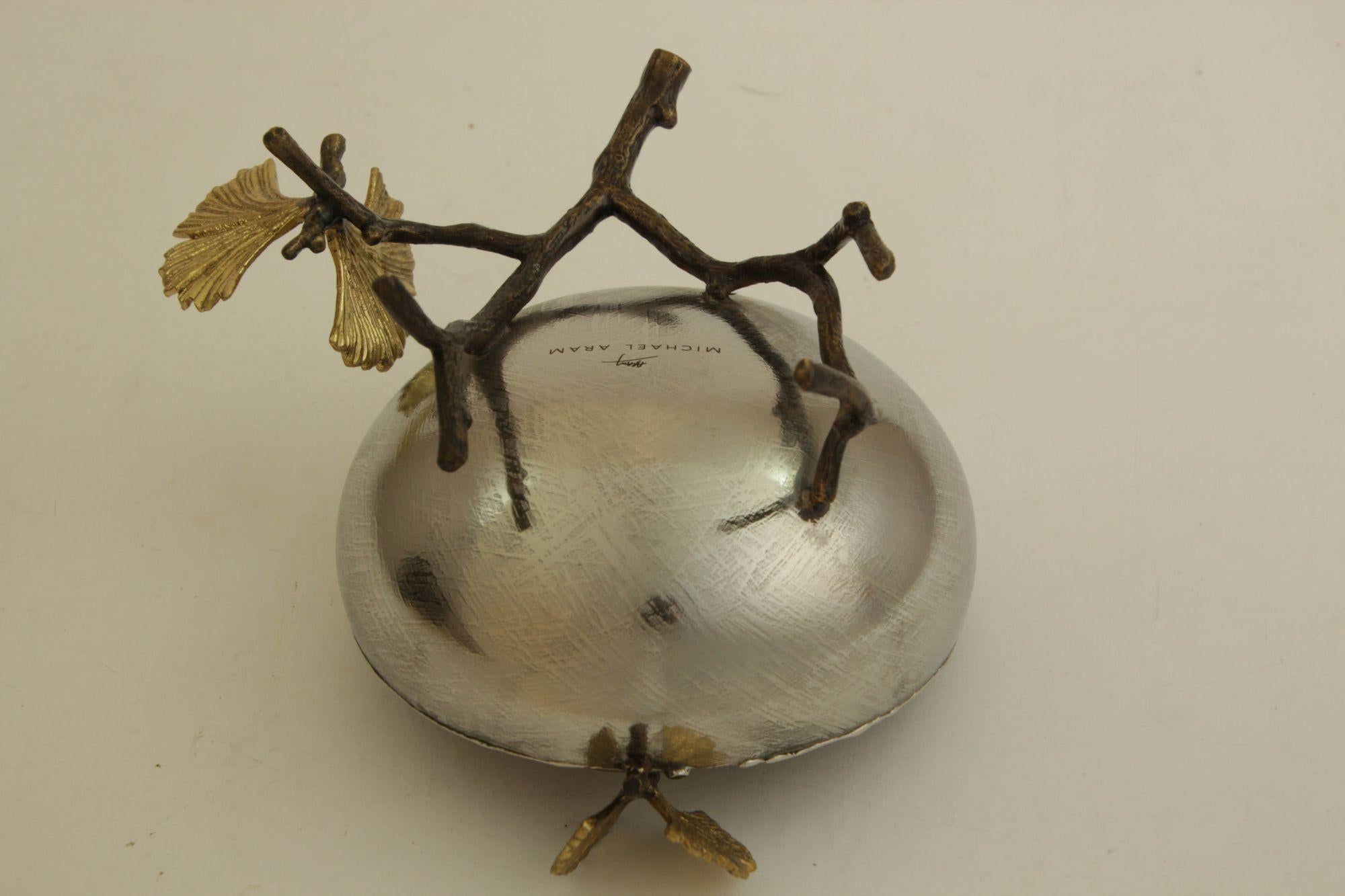 Michael Aram Bol en argent avec papillon et ginkgo en vente 12