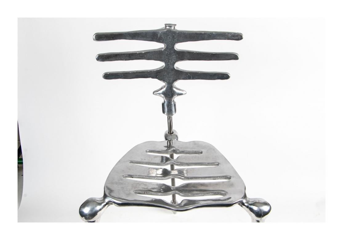 Chaise squelette en aluminium moulé de Michael Aram en vente 4