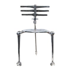 Used Michael Aram Cast Aluminum Skeleton Chair