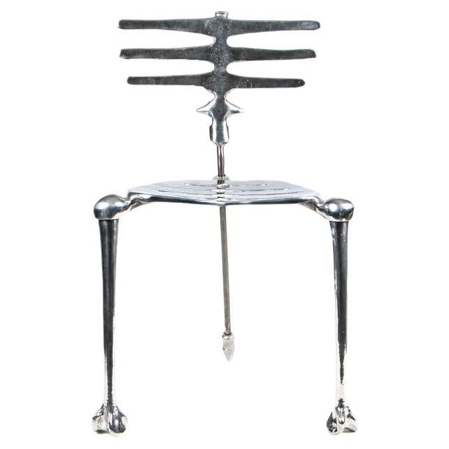 Michael Aram Cast Aluminum Skeleton Chair For Sale