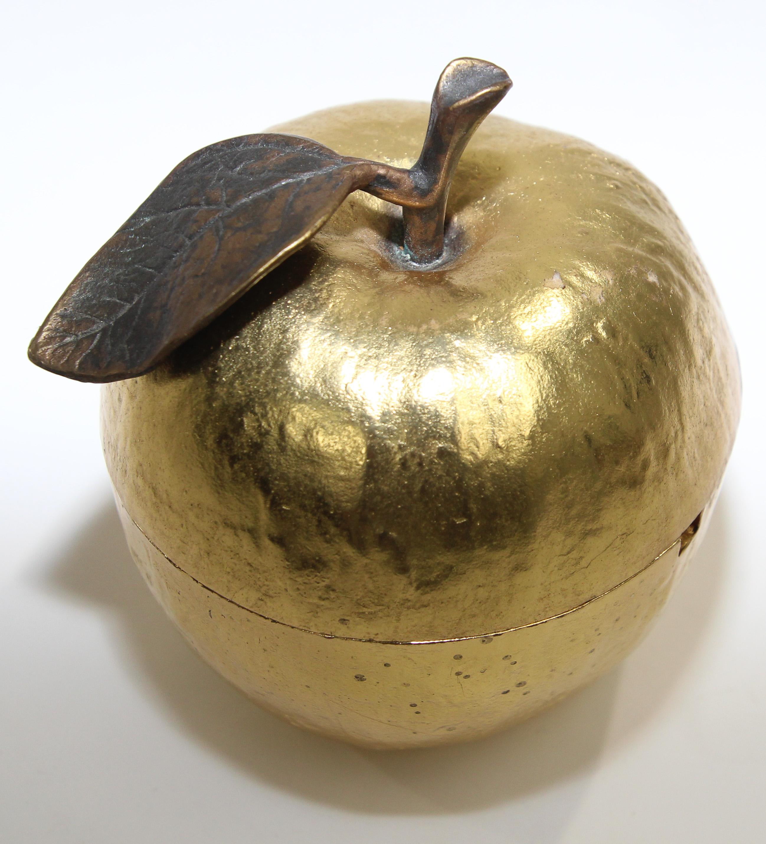 American Michael Aram Gold Plated Apple Honey Pot
