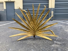 Michael Aram Palm Decorative Fireplace Screen Gold