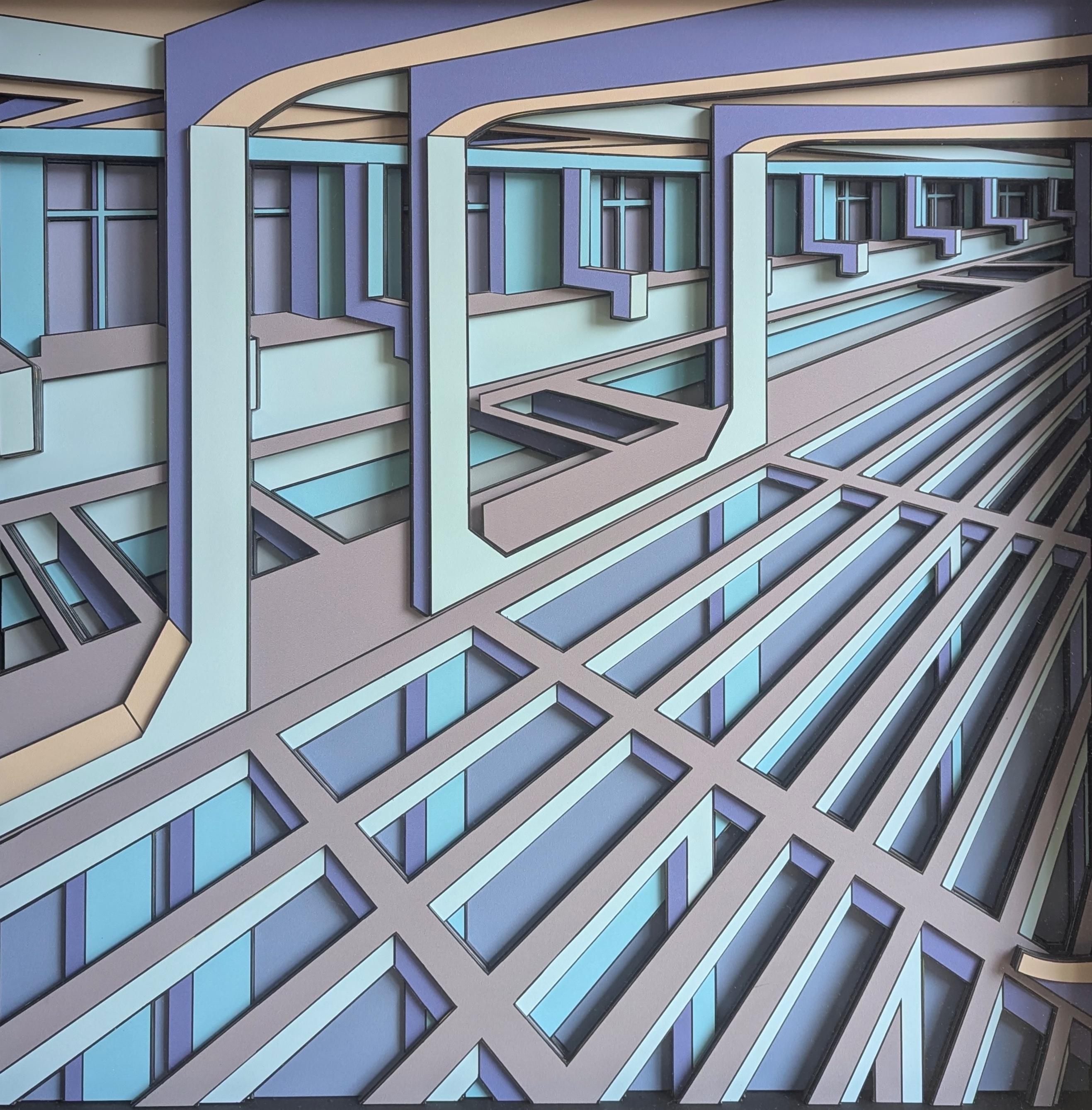 Zeitgenössische französische Kunst von Michael Aubanel – „Voxel Grands Moulins de Paris“