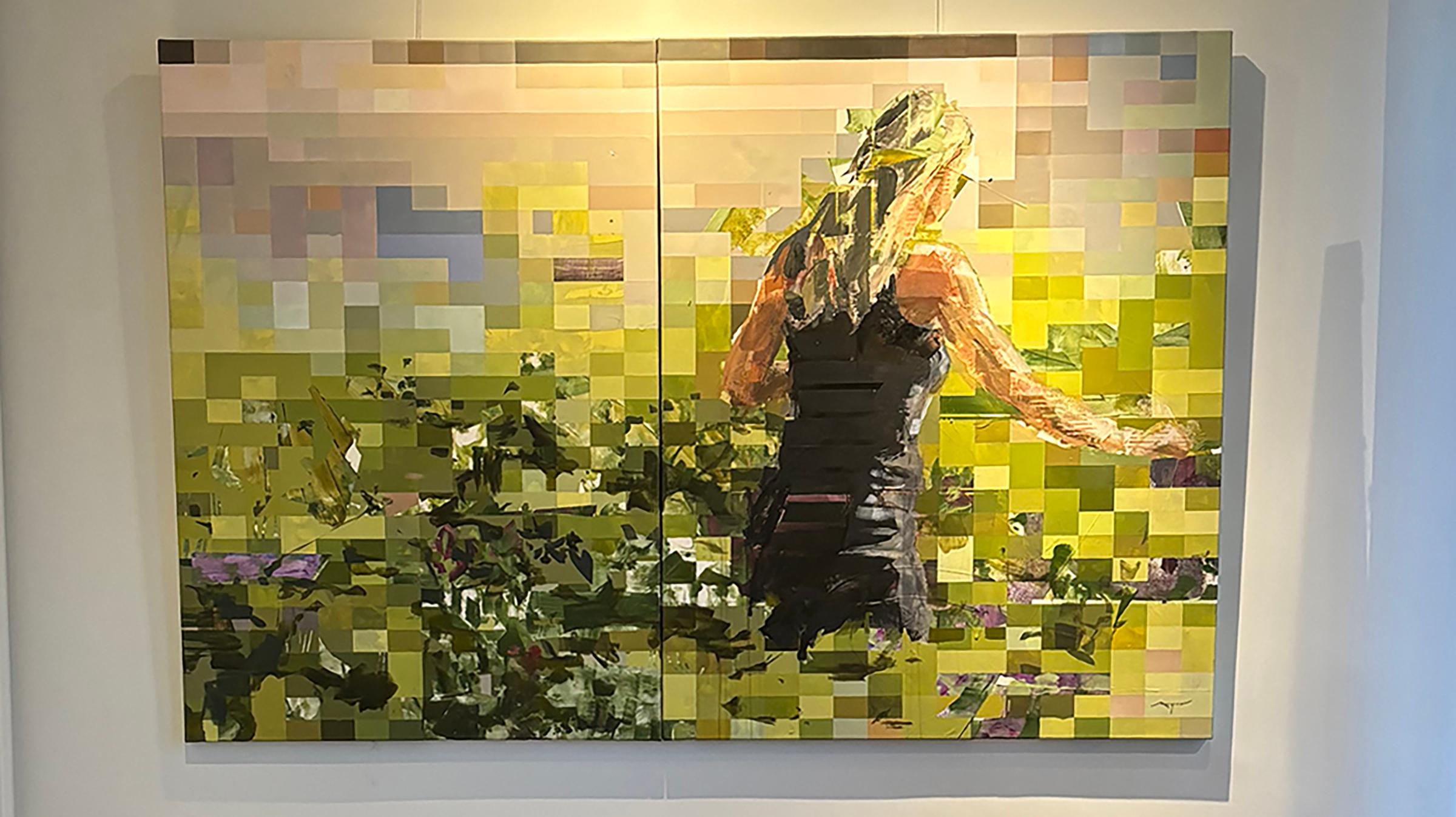 Jardín del Paraíso - Figurative Painting Marrón de Michael Azgour
