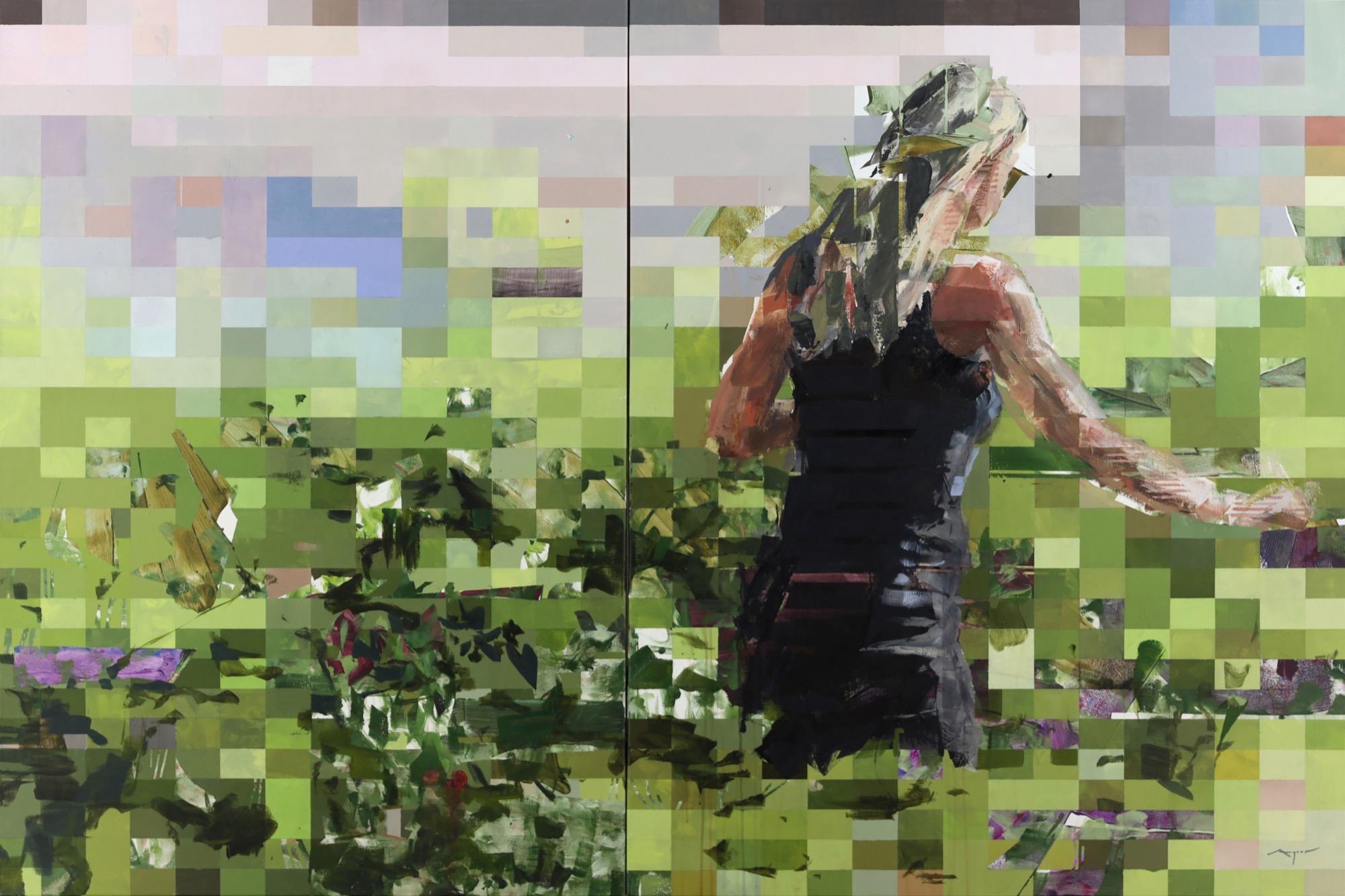 Figurative Painting de Michael Azgour - Jardín del Paraíso