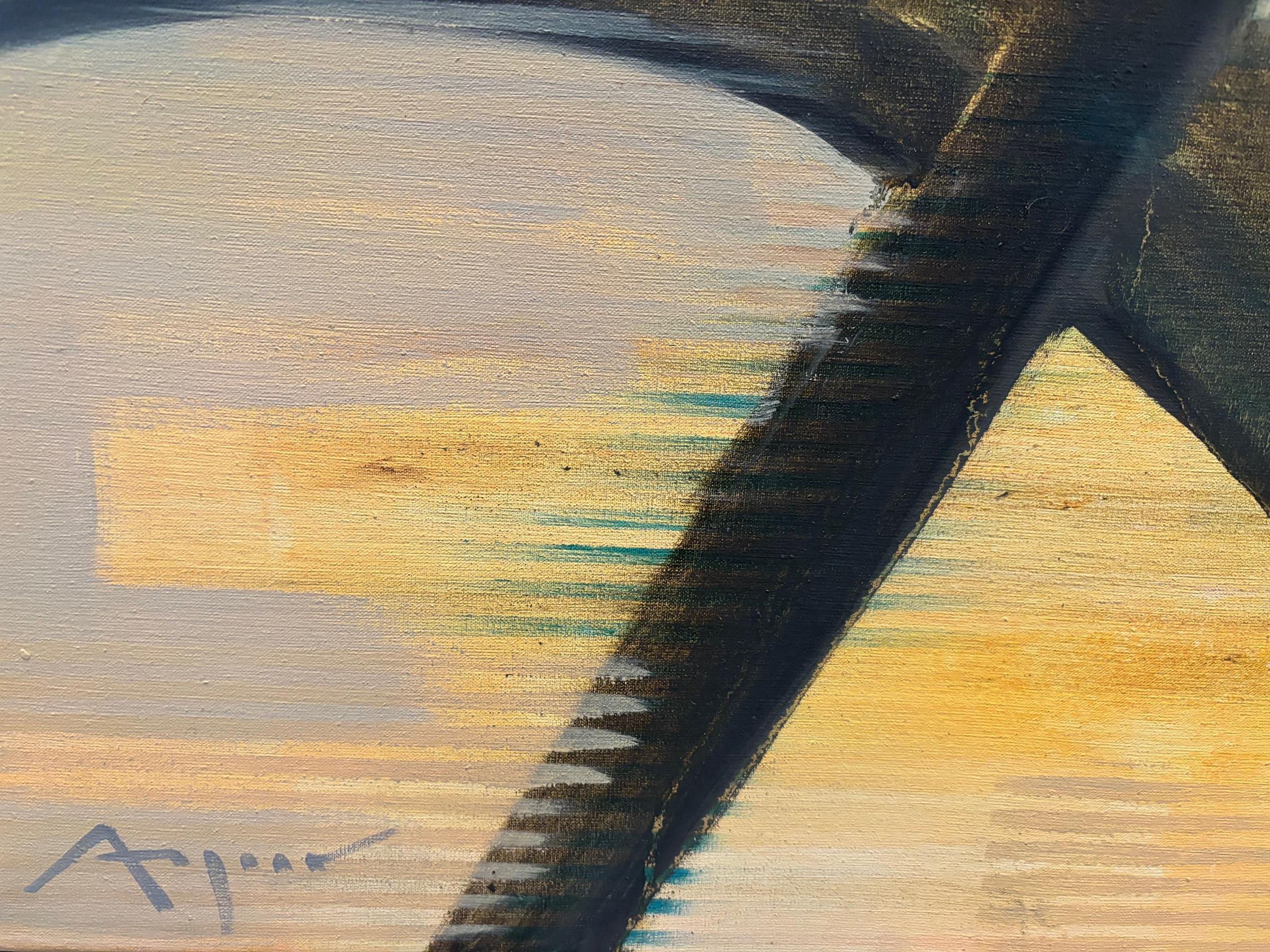 Corridore - Painting Astrattismo geometrico di Michael Azgour