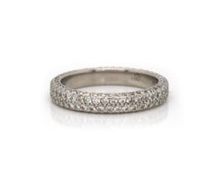 Michael B. Pave Diamond Flat Band Ring in Platinum