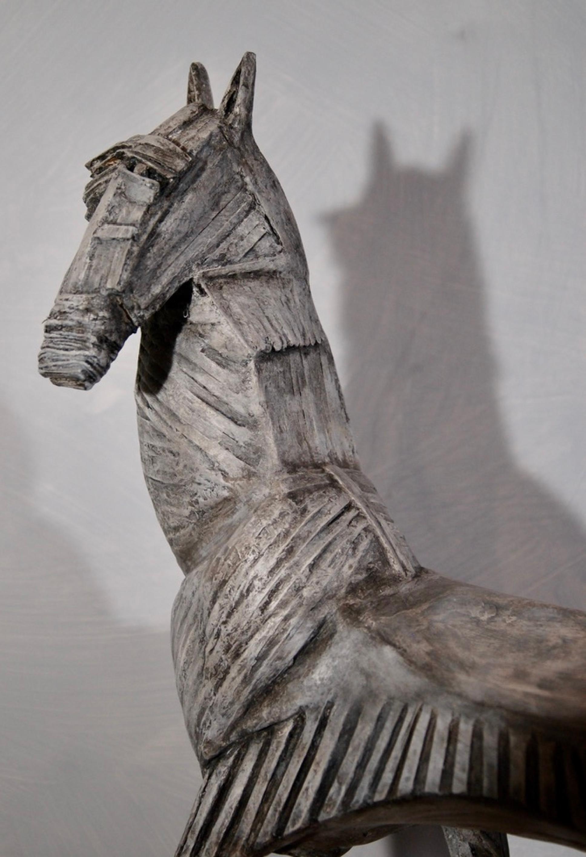 The Gray Stallion - Sculpture by Michael B Wilson