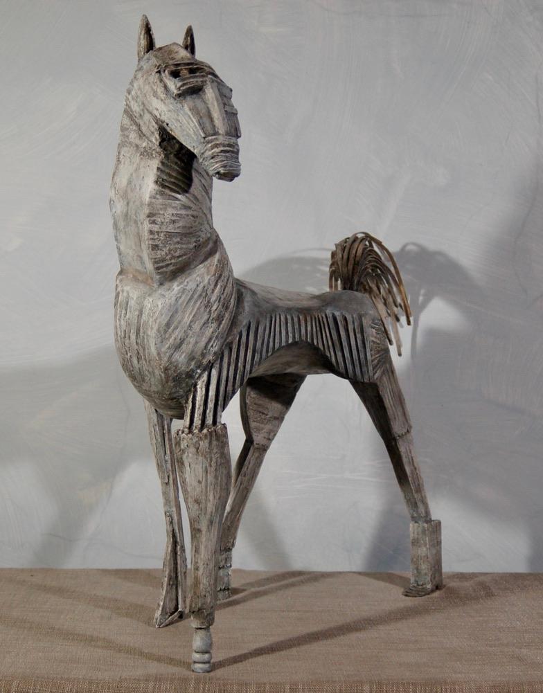 Michael B Wilson Figurative Sculpture - The Gray Stallion