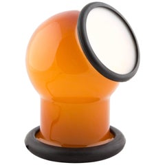 Michael Bang Epoke Table Lamp for Holmegaard with Orange Glass and Rubber